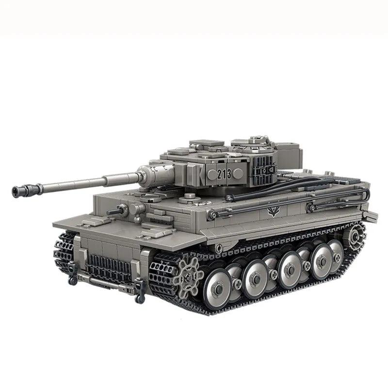 Panlos MOC Building Block Set: WW2 MOC Tiger 1 Heavy Battle Tank, Model 632015