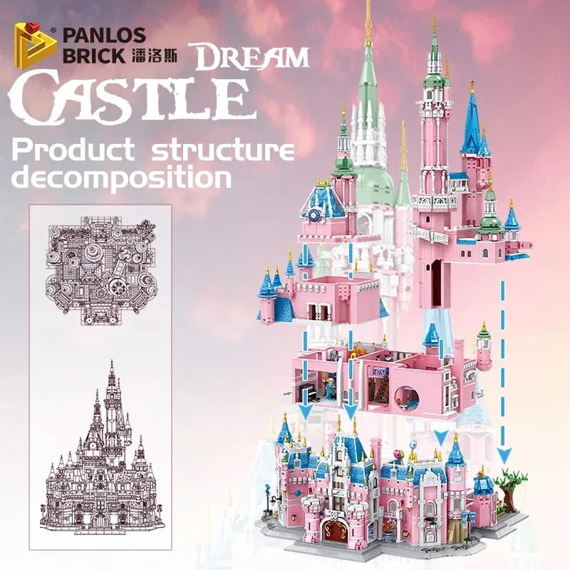 Panlos MOC Building Block Set: Girl Princess Dream Castle, Model 613003