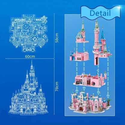 Panlos MOC Building Block Set: Girl Expert Princess MOC Dream Castle