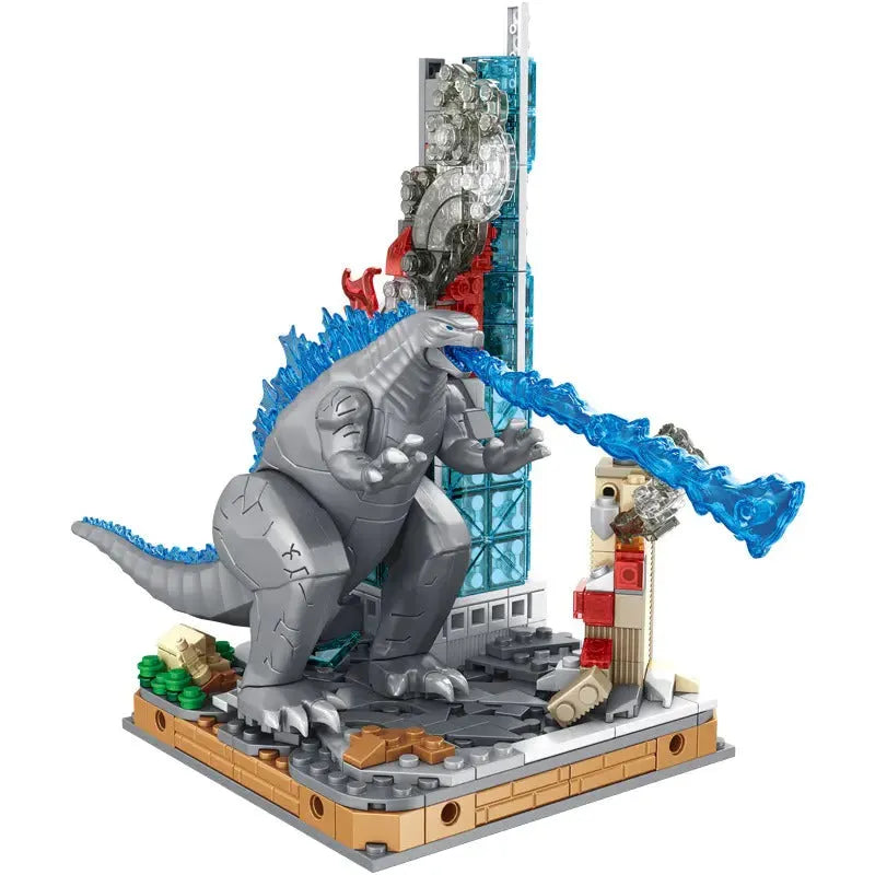 Panlos MOC Building Block Set: Idea Monster Godzilla In Battle City, Model 687201