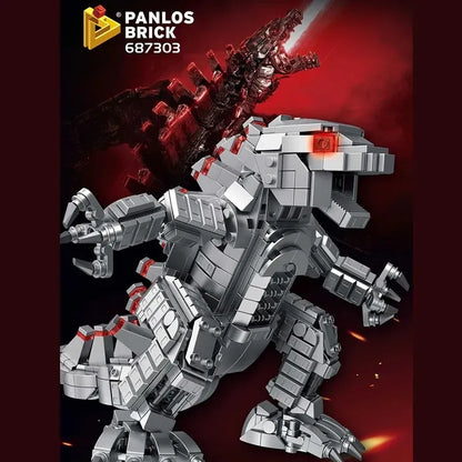 Panlos MOC Building Block Set: Mech Godzilla Monster Q Version, Model 687303