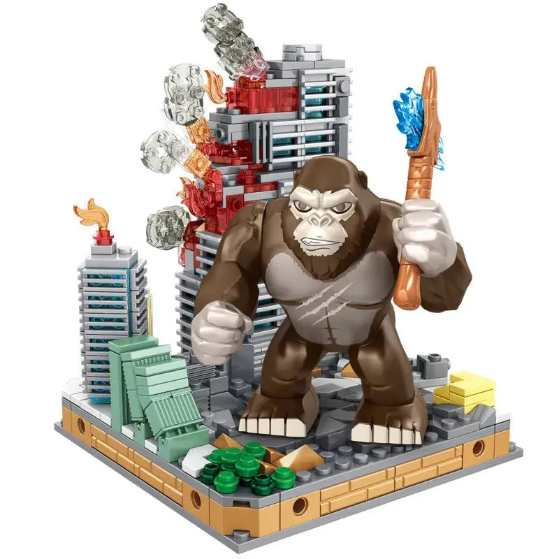 Panlos MOC Building Block Set: Monster King Kong In Battle City, Model 687202