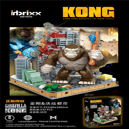 Panlos MOC Building Block Set: Monster King Kong In Battle City, Model 687202