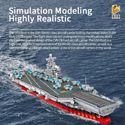Panlos MOC Building Block Set: Nimitz-Class Aircraft Carrier Warship, Model 637009