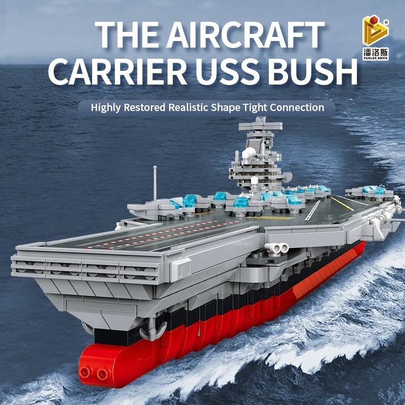 Panlos MOC Building Block Set: Nimitz-Class Aircraft Carrier Warship, Model 637009