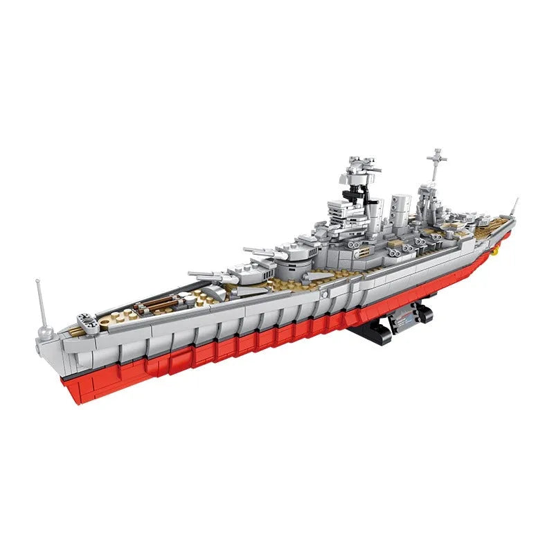 Panlos MOC Building Block Set: USS Hood Battleship WW2 Warship, Model 637001