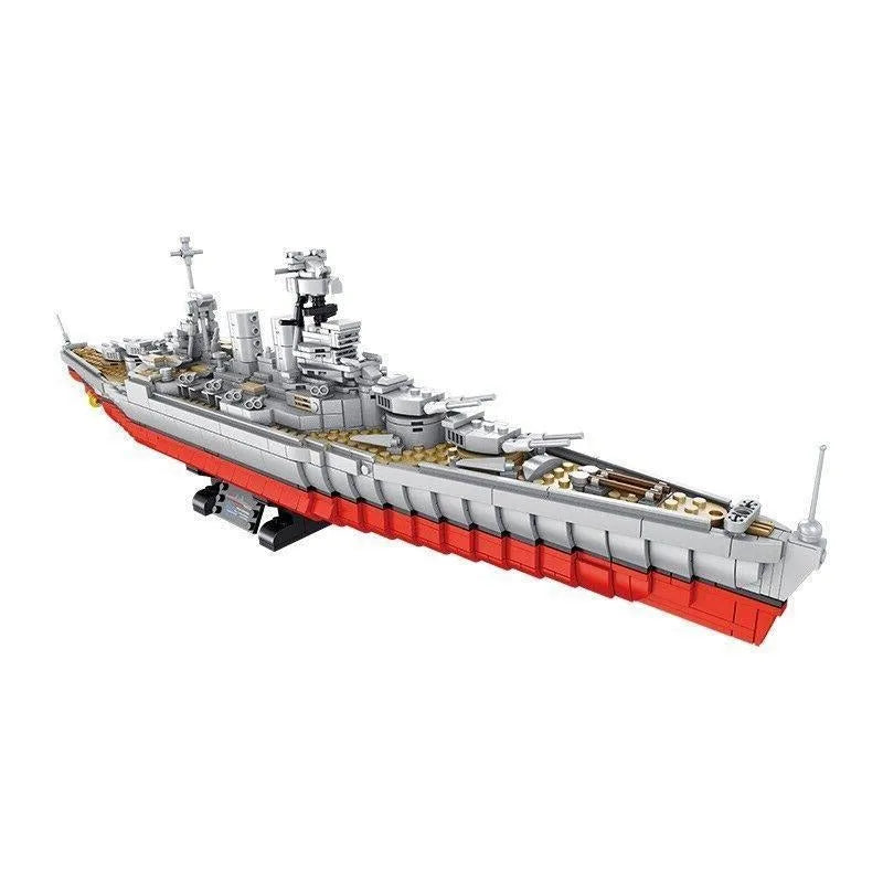 Panlos MOC Building Block Set: USS Hood Battleship WW2 Warship, Model 637001