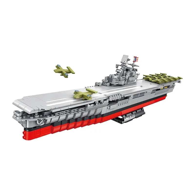 Panlos MOC Building Block Set: USS Hornet Aircraft Carrier Warship, Model 637003