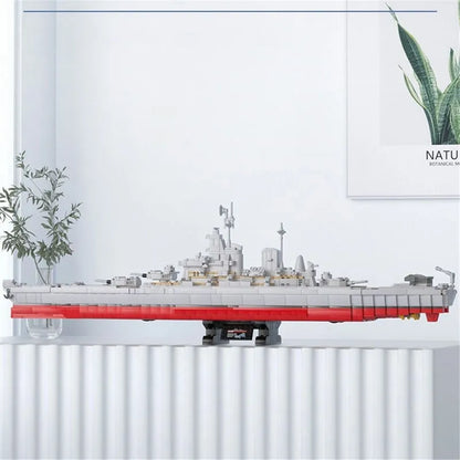 Panlos MOC Building Block Set: USS IOWA-CLASS Battleship Warship, Model 637010