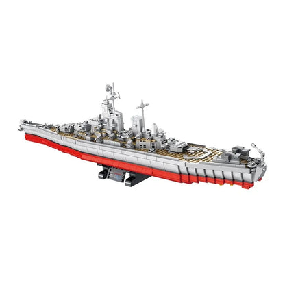 Panlos MOC Building Block Set: USS IOWA-CLASS Battleship Warship, Model 637010