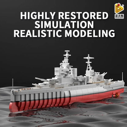 Panlos MOC Building Block Set: Warship Queen Elizabeth Battleship, Model 637008
