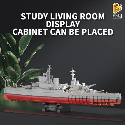 Panlos MOC Building Block Set: Warship Queen Elizabeth Battleship, Model 637008