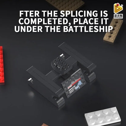 Panlos MOC Building Block Set: Warship Queen Elizabeth Battleship, Model 637008