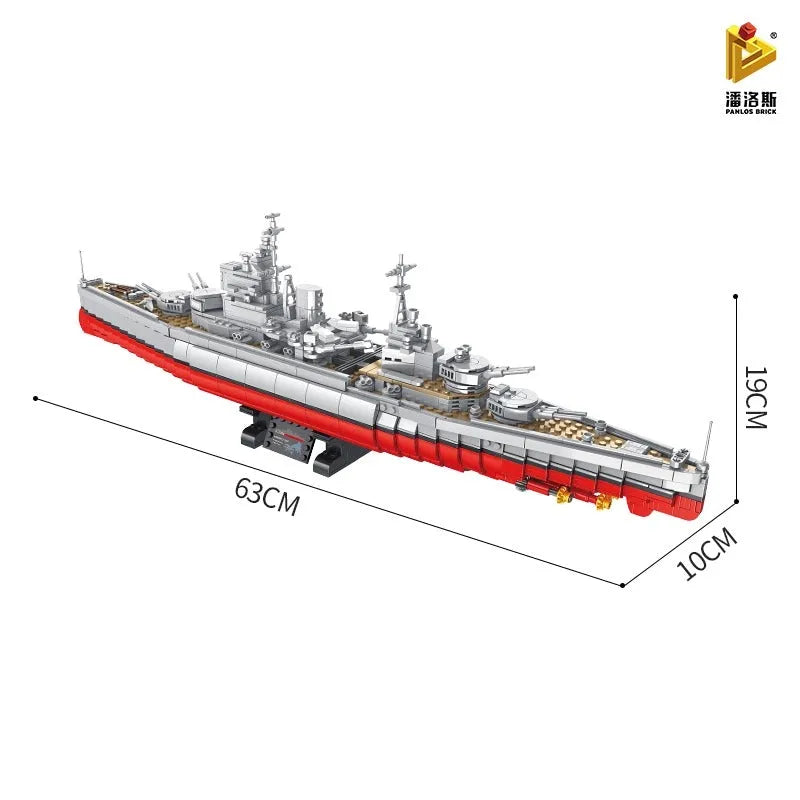 Panlos MOC Building Block Set: Warship Queen Elizabeth Battleship, Model 637008
