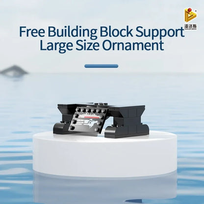 Panlos MOC Building Block Set: WW2 Fletcher Class Destroyer Battleship, Model 637006