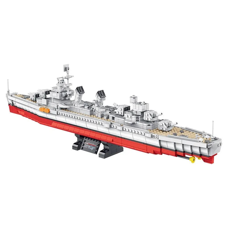 Panlos MOC Building Block Set: WW2 Fletcher Class Destroyer Battleship, Model 637006