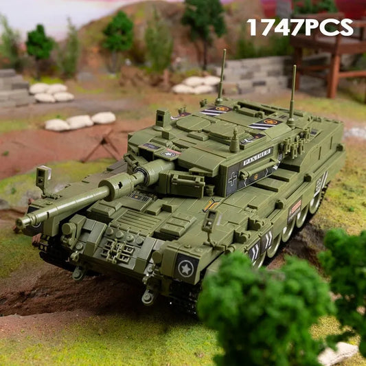Panlos MOC Building Block Set: WW2 Leopard 2 Main Battle Tank, Model 632003