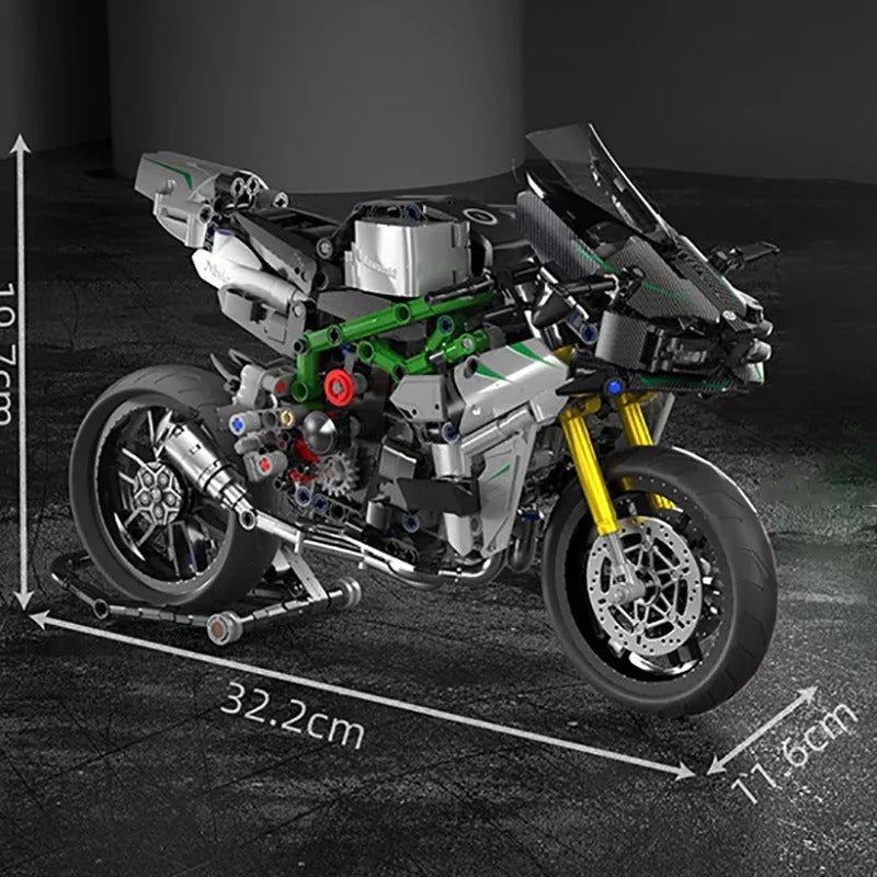 Panlos MOC Building Block Set: Ninja Fast Racing Motorcycle Kids, Model 672003