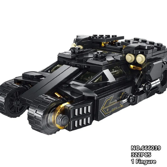 Panlos MOC Building Block Set: Superhero Racing Batmobile Car, Model 666039