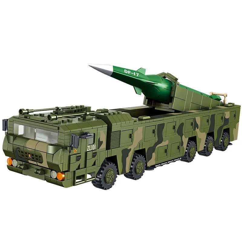 Panlos MOC Building Block Set: WW2 DF17 Medium Range Ballistic Missile, Model 639007