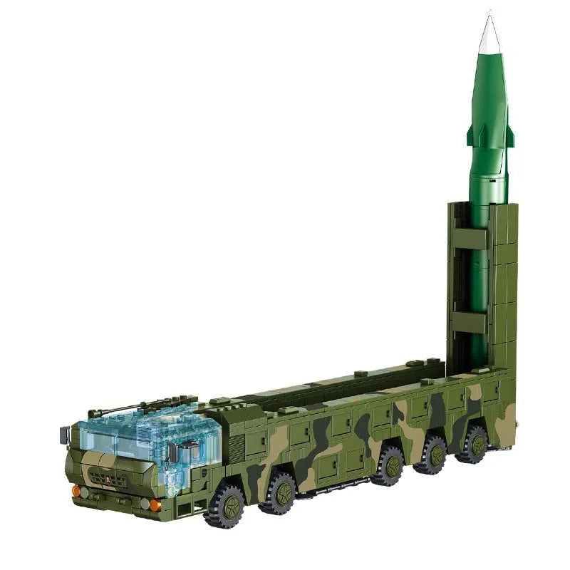 Panlos MOC Building Block Set: WW2 DF17 Medium Range Ballistic Missile, Model 639007
