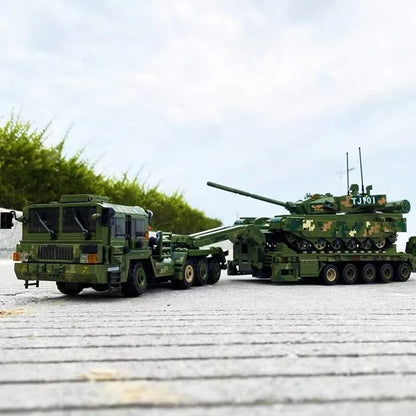 Panlos MOC Building Block Set: WW2 Military 99A Tank Transporter, Model 688003