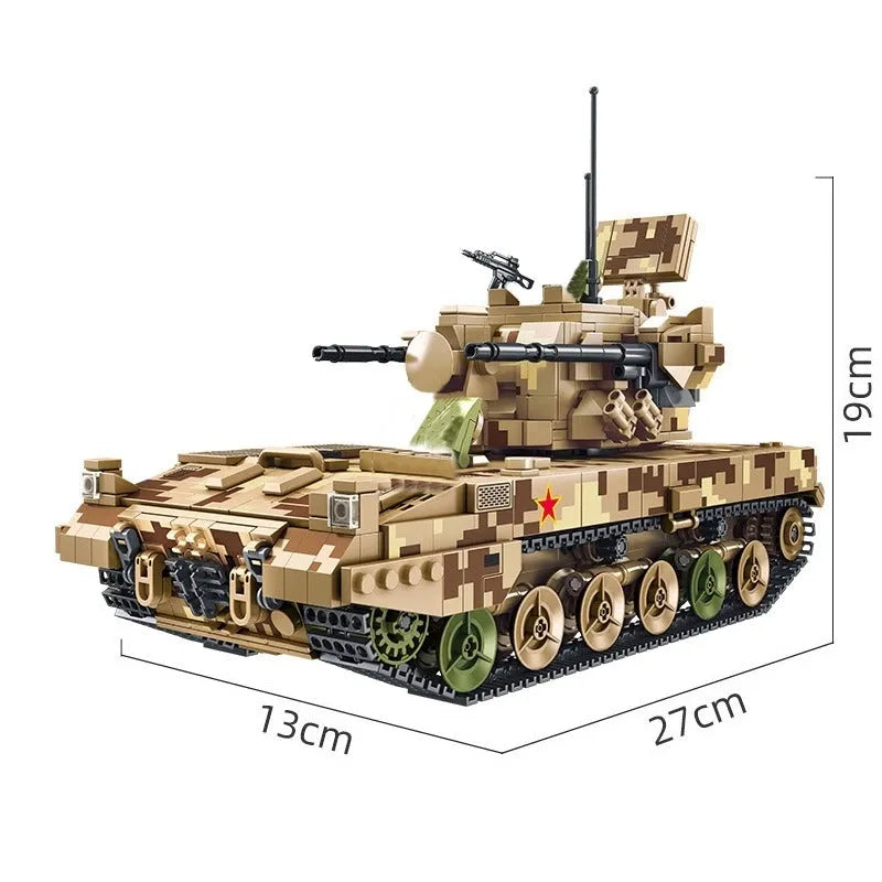 Panlos MOC Building Block Set: WW2 Military Tacked Self-Propelled Artillery, Model 688006