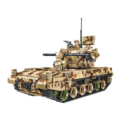 Panlos MOC Building Block Set: WW2 Military Tacked Self-Propelled Artillery, Model 688006
