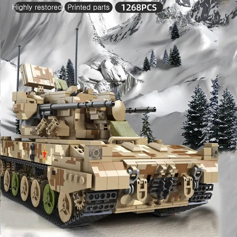 Panlos MOC Building Block Set: WW2 Military Tacked Self-Propelled Artillery, Model 688006