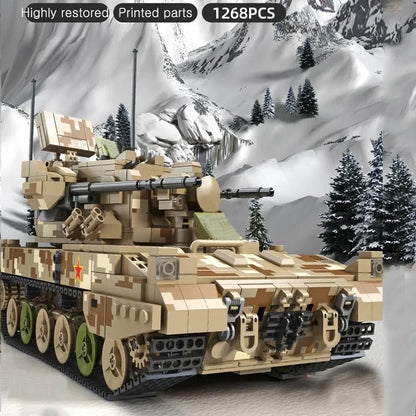 Panlos MOC Building Block Set: WW2 Military Tacked Self-Propelled Artillery, Model 688006