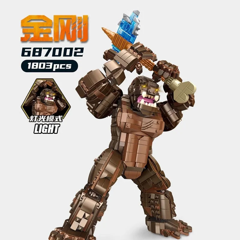Panlos MOC Building Block Set: Movie MOC Creative Expert King Kong, Model 687002