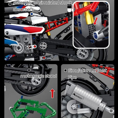 Panlos MOC Building Block Set: BMW M 1000RR Motorcycle 672004