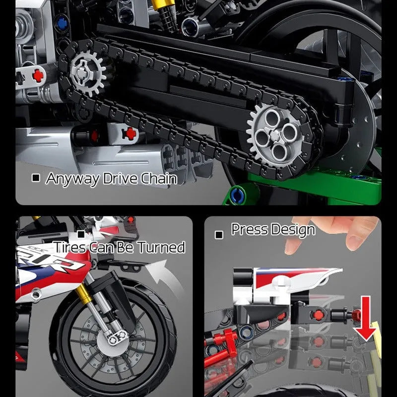 Panlos MOC Building Block Set: BMW M 1000RR Motorcycle 672004