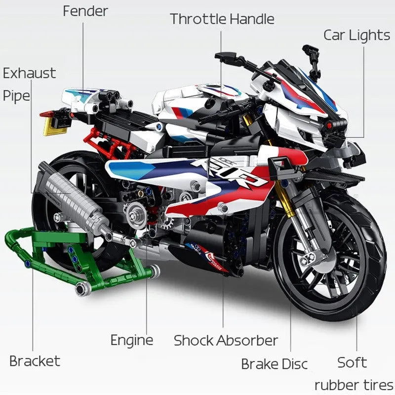 Panlos MOC Building Block Set: BMW M 1000RR Motorcycle 672004
