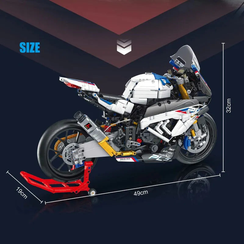 Panlos MOC Building Block Set: BMW PH4 Sport Motorcycle 672102
