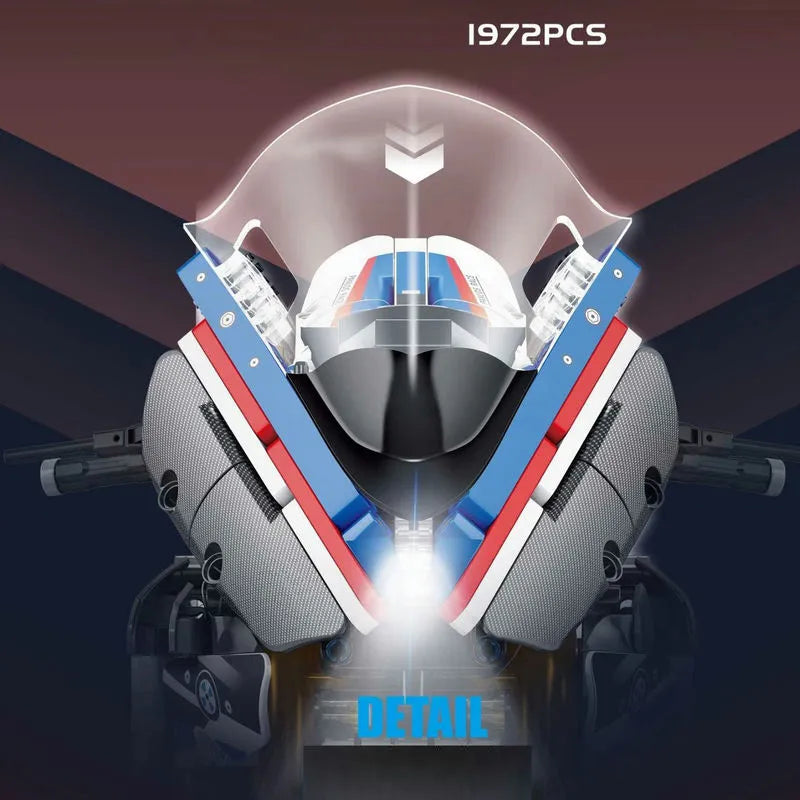 Panlos MOC Building Block Set: BMW PH4 Sport Motorcycle 672102