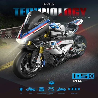 Panlos MOC Building Block Set: BMW PH4 Sport Motorcycle 672102