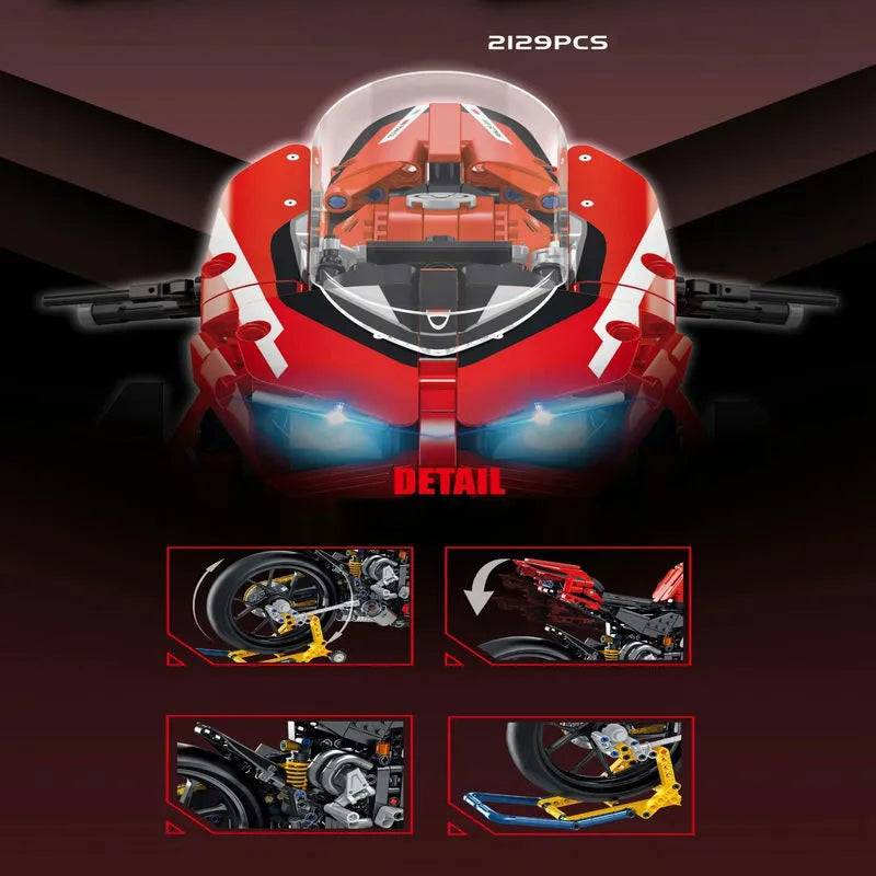 Panlos MOC Building Block Set: Ducati V4R Sport Motorcycle 672101