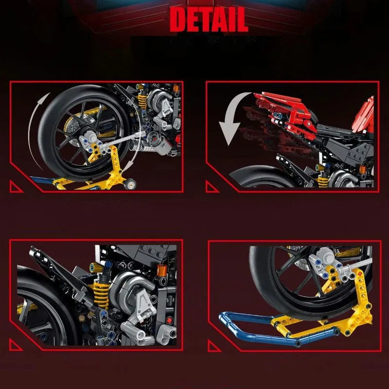 Panlos MOC Building Block Set: Ducati V4R Sport Motorcycle 672101