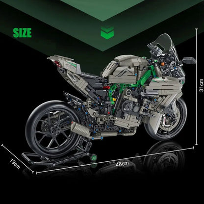 Panlos MOC Building Block Set: Kawasaki H2R Sport Motorcycle 672103