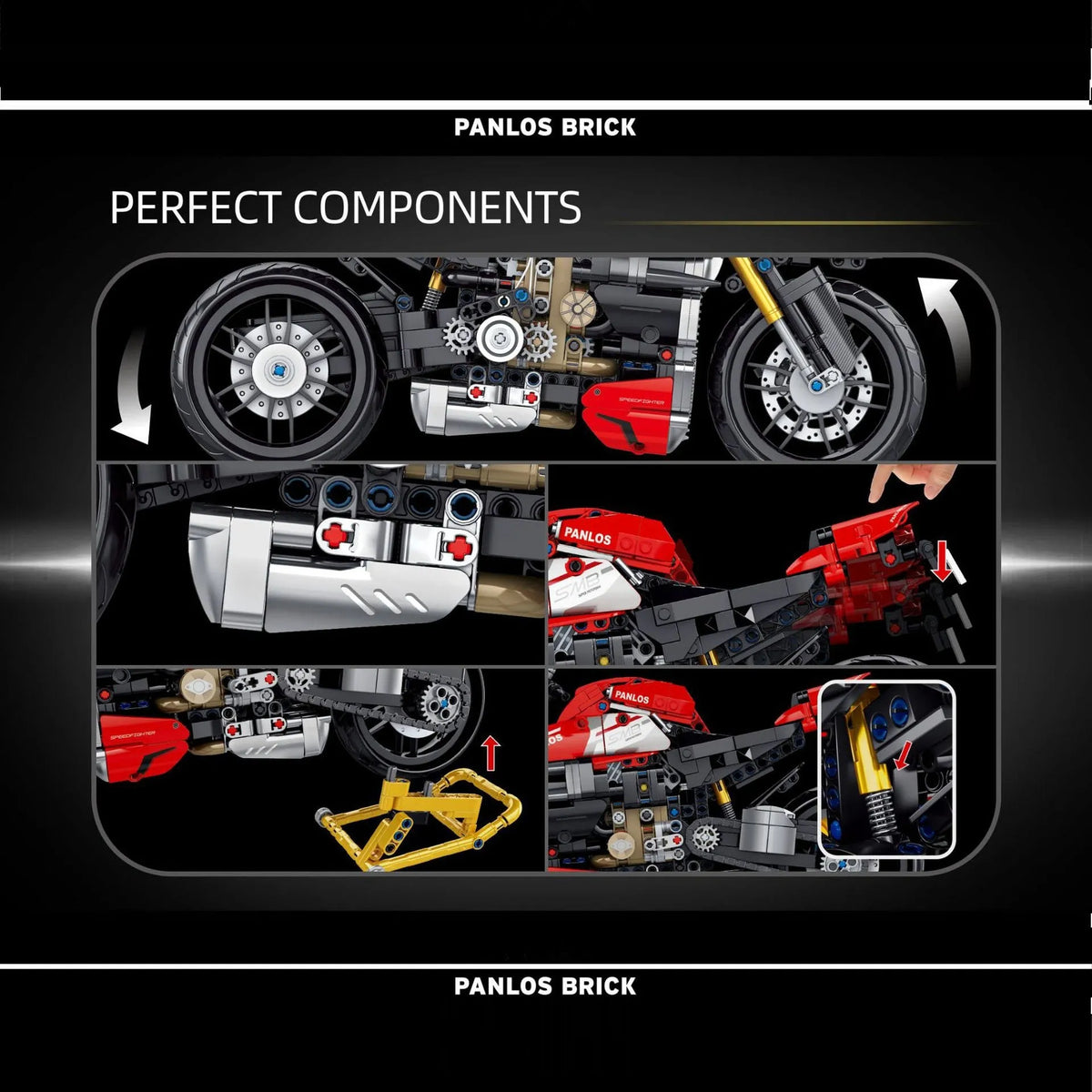 Panlos MOC Building Block Set: Streetfighter V4 SP Motorcycle 672006