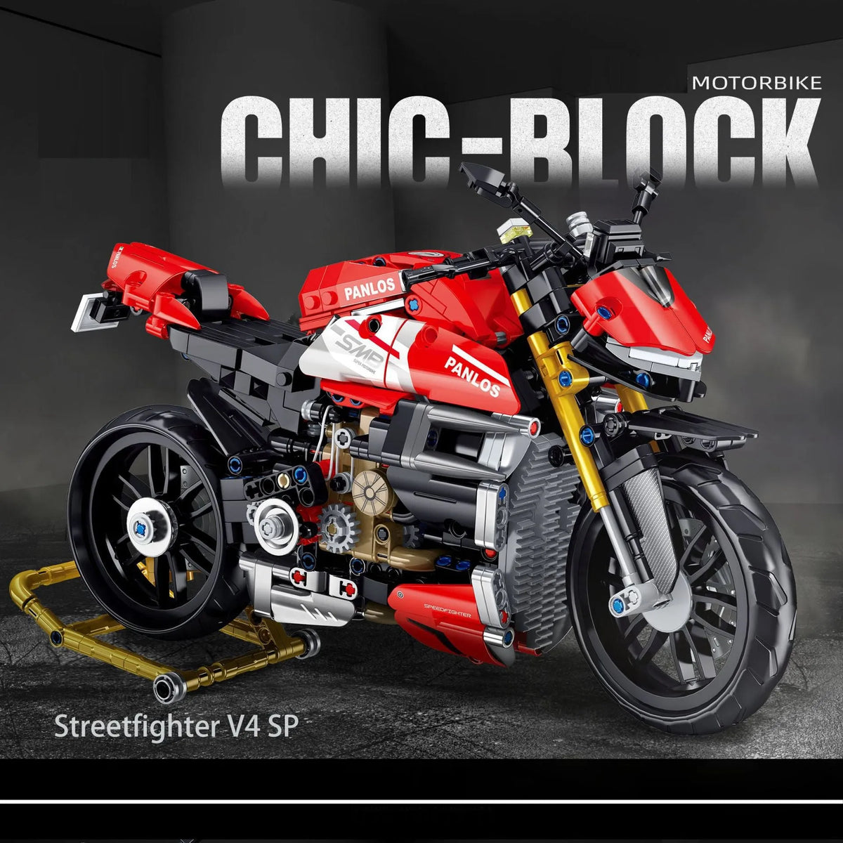 Panlos MOC Building Block Set: Streetfighter V4 SP Motorcycle 672006