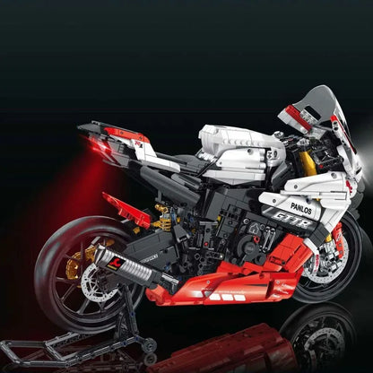 Panlos MOC Building Block Set: YAMAHA R1 Sport Motorcycle 672104