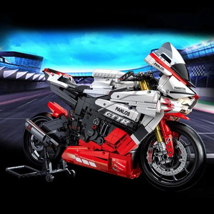 Panlos MOC Building Block Set: YAMAHA R1 Sport Motorcycle 672104