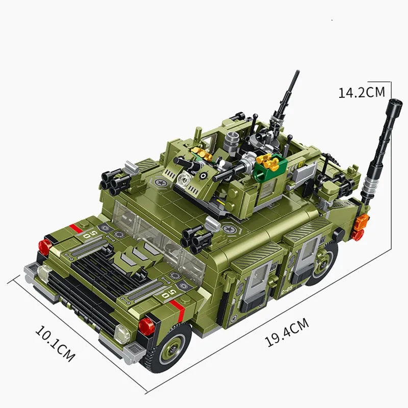 Panlos Building Block Set: Transformed Infantry Combat Armored Vehicle, Model 633025