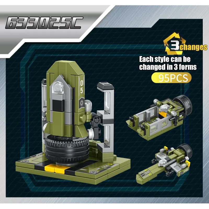 Panlos Building Block Set: Transformed Infantry Combat Armored Vehicle, Model 633025
