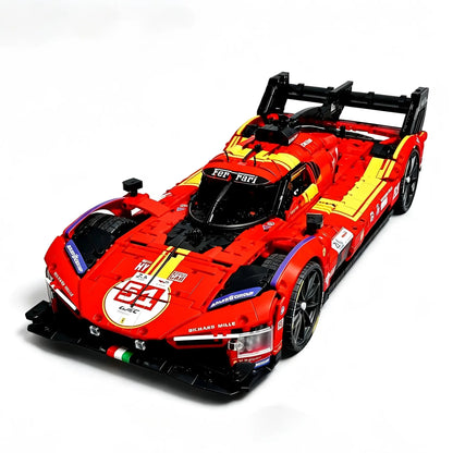Trilumity MOC Building Block Set: 1:8 Ferrari 499P | 2025 Le Mans Endurance #51 Hypercar MOC (4749-Piece)