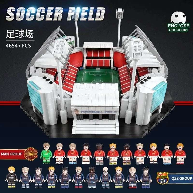QZL MOC Building Block Set: Soccer Football Stadium, Model 90008