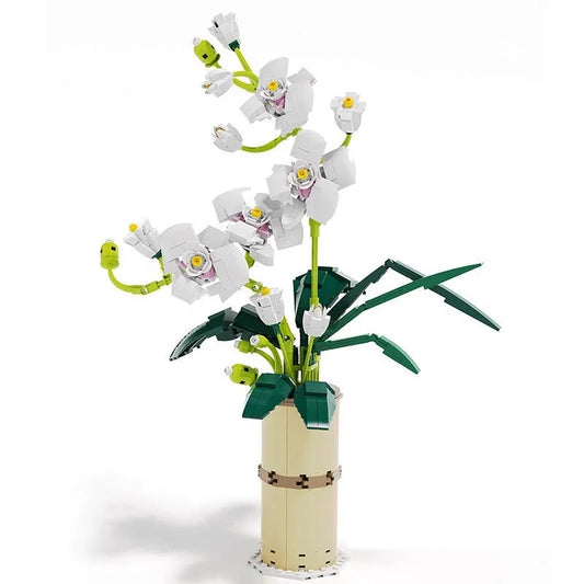QZL MOC Building Block Set: Romantic Flowers Cotton Bouquet, Model 90024