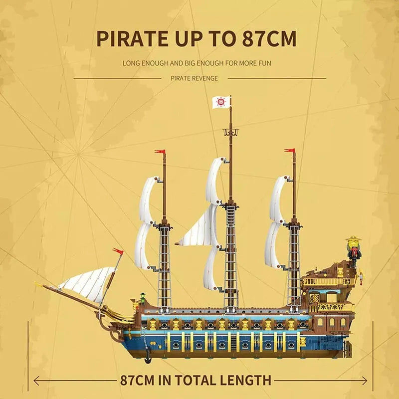 Reobrix MOC Building Block Set: The Royal Fleet Sun Pirates Ship, Model 66011
